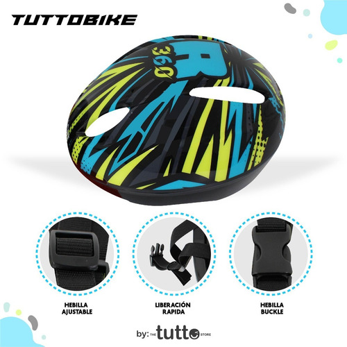 Combo Casco Y Rodilleras Infantil Rush 360