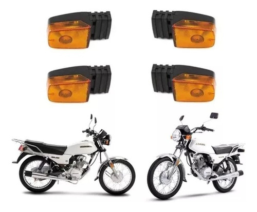 Juego 4 Direccionales Honda Cgl125 Tool 125 Premium Oem Iso