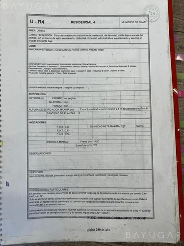 Venta Terreno - Pilar / Panamericana Km 52,5 - Acepta Permuta Depto En Caba