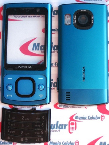 Carcaça Nokia 6700 Azul Metal Completa C/ Teclado
