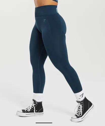 Gymshark Flex High Waisted Leggings Navy denim Blue
