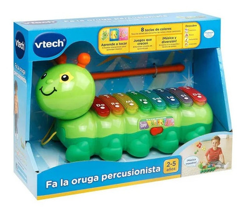 La Oruga Percusionista Musica Sonidos Y Luces Vtech Original