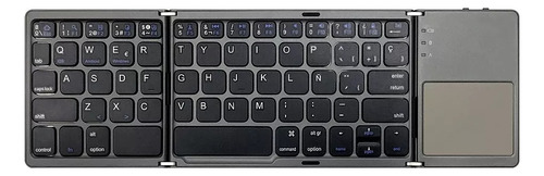 Teclado Plegable Triple Bluetooth Español Con Panel Táctil