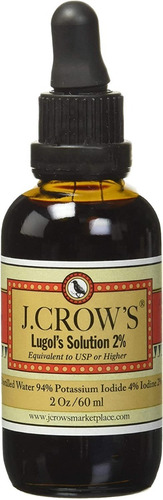 Yodo Iodine J.crow's Lugol's 2% 2oz/60ml Suplemento