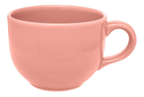 Tazon Jarro Mug Sopero Cerealero Cerámica Grande Rosa