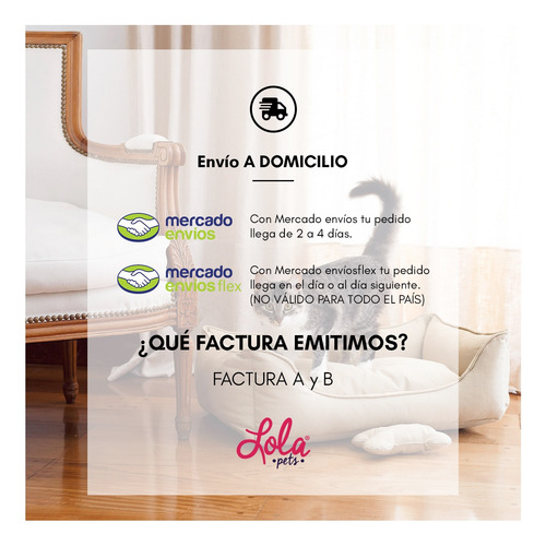 Imagen 4 de 5 de Cama Para Perro Toy Clásico Lola Pets 100x70 Cm