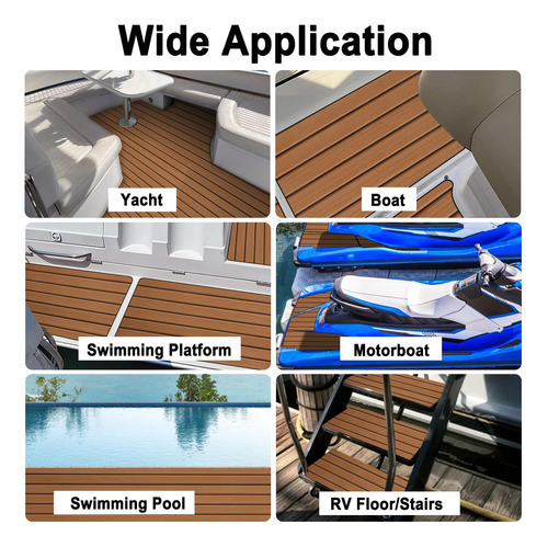 Hjdeck Suelo De Espuma Eva Autoadhesivo 3m Para Barco