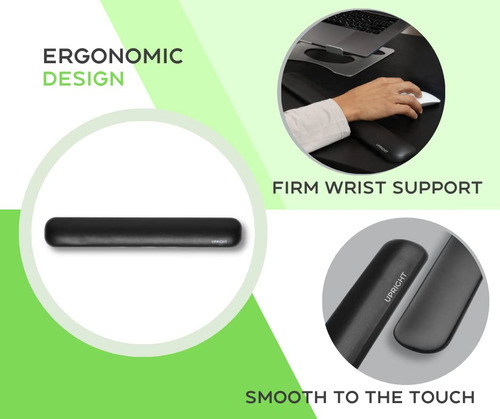 Reposamuñecas Ergonómico Vertical, Espuma Viscoelástica Con