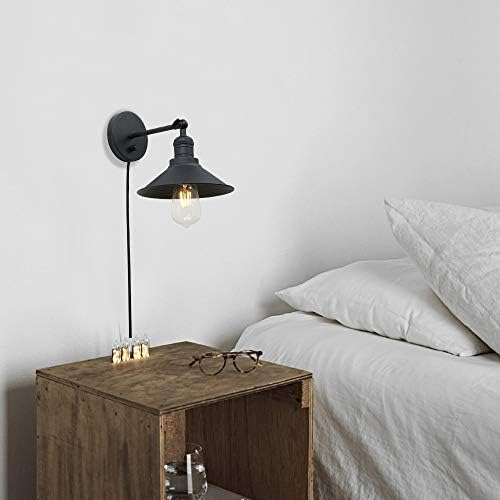 Phansthy Apliques De Pared Enchufables Con Interruptor Regul