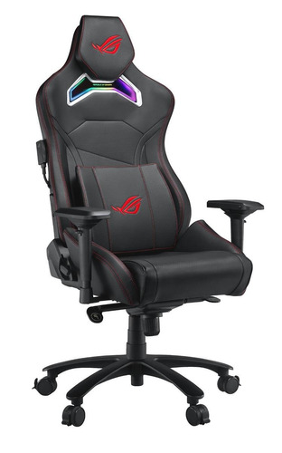 Silla de escritorio Asus ROG Chariot gamer ergonómica  negra con tapizado de cuero sintético