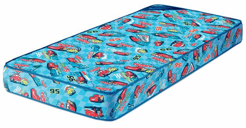 Colchón Piero Disney Cars 190x80x18 + Almohada De Regalo.