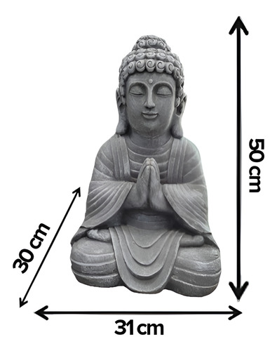 Buda Grande De La Sabiduría Relajacion Para Jardin Zen 50 Cm