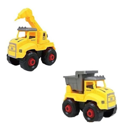 Caminhão De Construção City Machine Brinquedo 2 In 1 Br1700