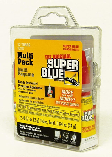 Super Glue 15187, Paquete De 12 Clearing