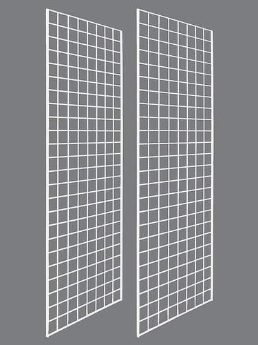 Paneles De Rejillas - 61x183cm, Blancos - 2/paq - Uline