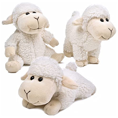 Tiny Heart Stuffed Animal Sheep Lamb Plush Toy 3 Pcs Sheep S