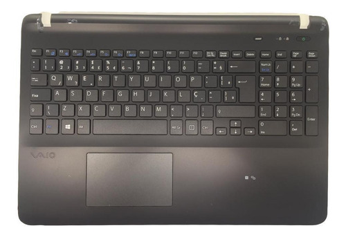 Teclado Notebook Sony Svf152c29x Svf153 Palmrest Br Pret Cor Preto