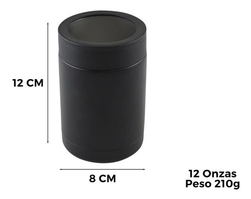 Imagen 3 de 10 de Porta Latas Térmico 12 Onzas Cerveza Acero Inoxidable