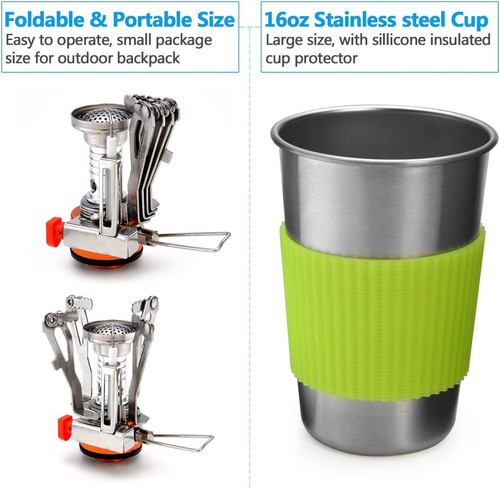 Cocina Portátil Odoland Para Camping, Kit Completo