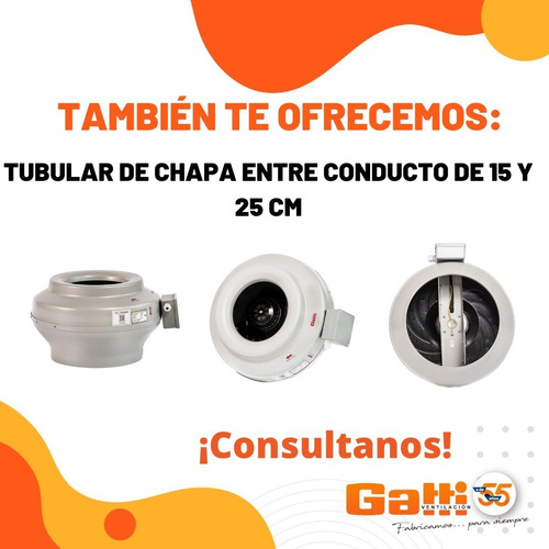Extractor De Aire Entre Conducto Chapa 4 (10 Cm) Gatti Vent