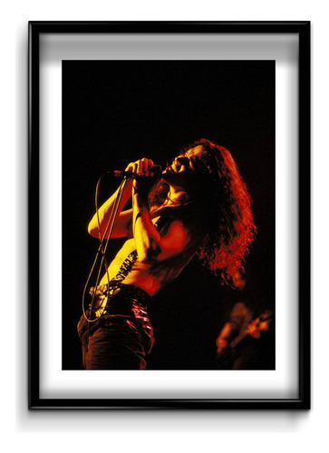 Cuadro Chris Cornell En Vivo M-2 20x30 (marco+lámina+vidrio)