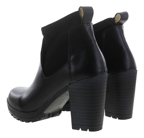Imagen 4 de 4 de Botines De Tacón Para Mujer Dama Piel Con Gamuza Erez