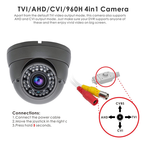 Cámara De Seguridad De Domo Súper Híbrida De 5 Mp 4 Mp 1080p