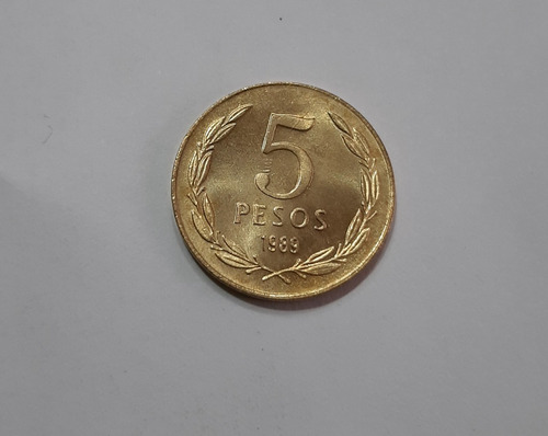 Moneda De 5 Pesos Año 1989