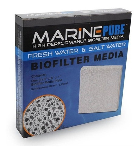 Marine Pure Plato Bloque 20x20x2.5cm Filtración Biológica 