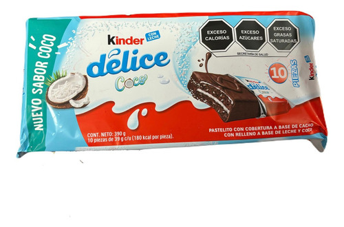 Kinder Delice Sabor Coco 10pz
