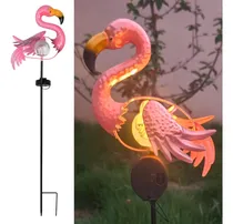 Comprar Flamencos Rosados Para El Jardín, Decoraciones Solares Para 