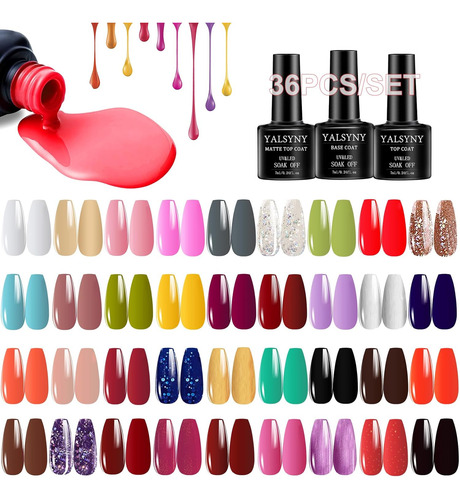 Kit De Esmalte De Uñas, Lámpara De Uñas Led Uv, Kit De Uñas