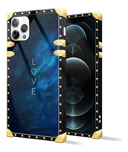 Caja Daizag Compatible Con iPhone 12, Starry Sky Love Luxury