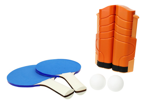 Set De Pingpon Portátil Con Malla Ajustable A Cualquie Mesa 