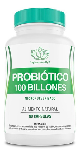 Probiotico 100 Billones 10 Cepas 90 Capasulas Veganas Ryd 