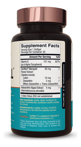 Vitaminas Para Los Ojos Luteína Y Astaxantina Visionwell