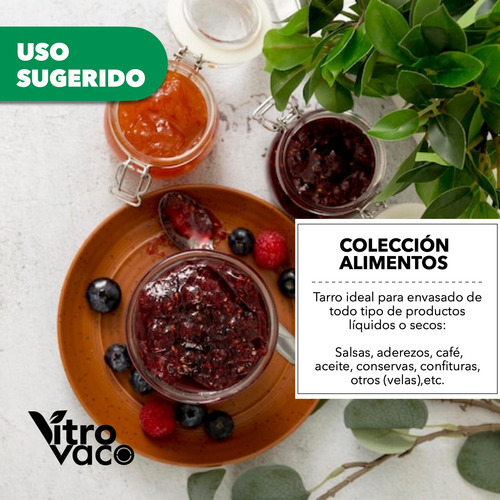 Tarro Frasco Vidrio 16 Oz 450 Ml 1 Pz Conservas Dulcero