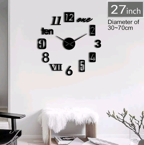 Reloj De Pared 3d Tamaño Mini 50x50cm 