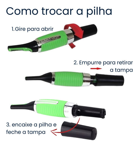 Aparador De Pelos Masculino Barba Nariz Orelha Acabamento