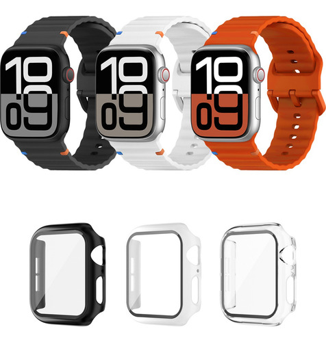 3 Correa + Funda Para Apple Watch Iwatch Series 10 46mm 42mm