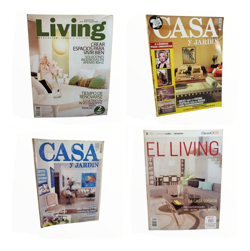 Revistas Living Casa Y Jardín + Fasciculo Living X 4u