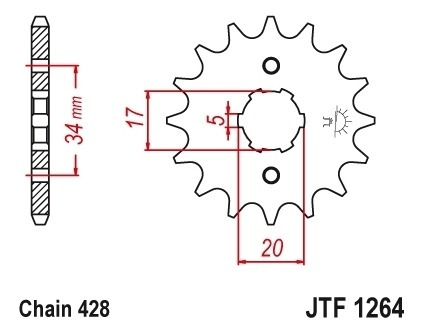 Imagen 5 de 6 de Transmision Completa Jt Honda Cb 190f 45-14 Beitia Motos