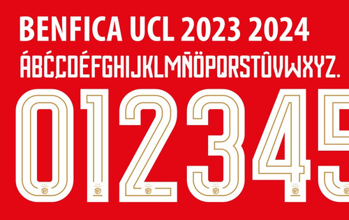 Tipografía Vectorizada Benfica Ucl 2023 - 24