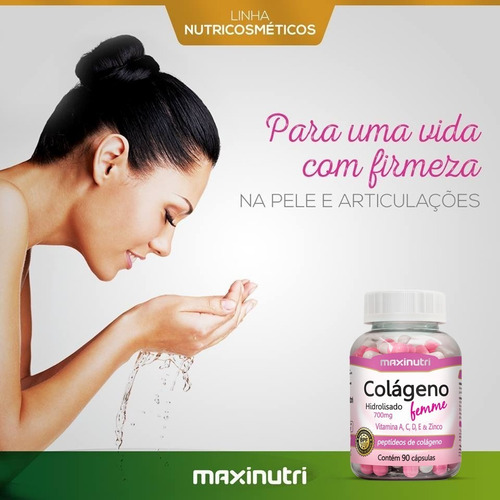 Imagem 4 de 4 de Colágeno Hidrolisado Femme + Vitaminas A, C, D, E Com 270cps