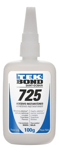 Pegamento adhesivo instantáneo multiusos Tek Bond 725, 100 g, pegamento líquido TekBond 725