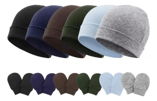 - Juego De Gorros Y Manoplas Para Bebé Gorro De Algodón Para