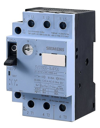 Disjuntor Motor 4-6a 1na1nf 3vs13 Siemens