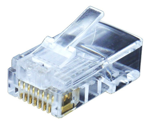 10 Unidades De Fichas Rj45 P/ Utp Conexión De Red De Calidad