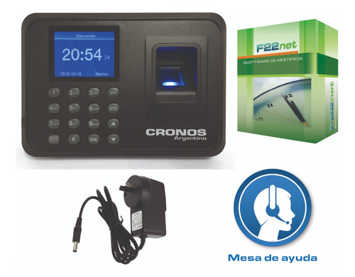 Reloj Cronos Biométrico Huella Control Horario Asistencia