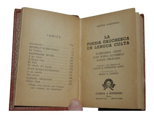 La Poesia Gauchesca En Lengua Culta. Echeverría, Mitre, Etc.